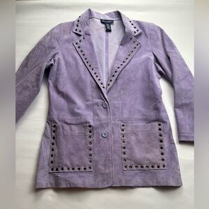 100% genuine leather Lavender vintage jacket. Size S. Denim & Co.